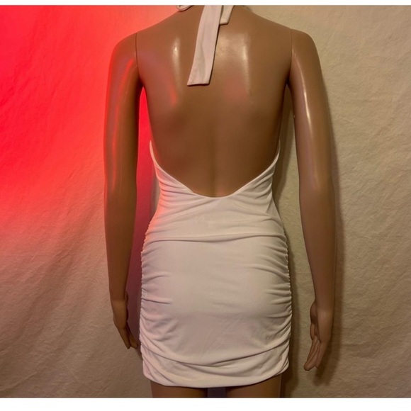 New I AM GIA WHITE HALTER DRESS - Picture 7 of 8